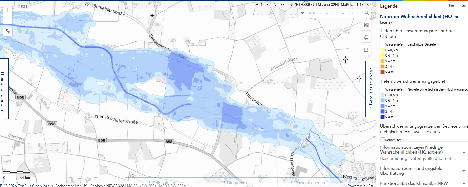 Extremes Hochwasser Ahlen